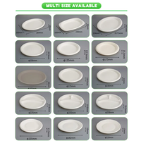 Assiettes rondes jetables en pulpe moulée biodégradable et compostable, motif imprimé, en bagasse de canne à sucre, pour dîner