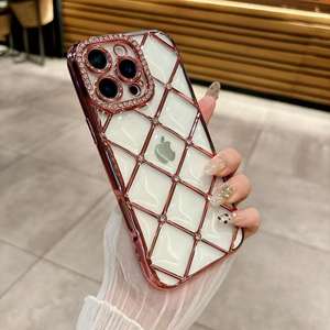 Custodie <span class=keywords><strong>per</strong></span> telefono in morbido TPU con lenti diamantate alla moda di strada <span class=keywords><strong>per</strong></span> <span class=keywords><strong>iPhone</strong></span> 16 <span class=keywords><strong>11</strong></span> 12 13Pro Max 14 15 Plus <span class=keywords><strong>Cover</strong></span> <span class=keywords><strong>trasparente</strong></span> antiurto - Product Image 5