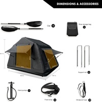 Tente de toit de voiture avec fenêtres en maille imperméables gonflables, matelas intégré, échelle en option