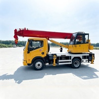 Grue de levage télescopique à flèche droite 6T sur châssis Dongfeng, fabricant chinois de grues de construction, vente de grues de levage