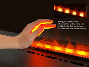 Chimeneas Eléctricas Pequeñas <span class=keywords><strong>de</strong></span> Lujo, Chimenea <span class=keywords><strong>de</strong></span> Vapor <span class=keywords><strong>de</strong></span> Agua <span class=keywords><strong>de</strong></span> 3 Lados, 1500 mm, Llamas LED 3D, Control Remoto, Llamas <span class=keywords><strong>de</strong></span> 7 Colores en Inglés - Product Image 5