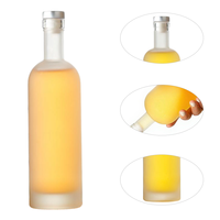 Hochwertige Quadratische Mattierte Likör- & Wodka-Glasflaschen mit Kronkorken 700ml/750ml Günstiger Großhandel