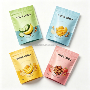 Custom Self Sealing <b>Bag</b> For Food Biscuit Candy With Transparent Window Heat Seal Resealable Snack <b>Packaging</b> <b>Bag</b> - Product Image 3