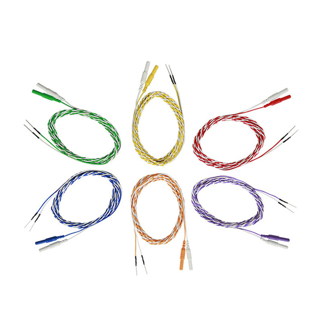Disposable Twisted Pair Subdermal Needle Electrodes (Stainless Steel 13mm) for EMG IOM Monitoring 1500-2500mm Wire Custom Colors