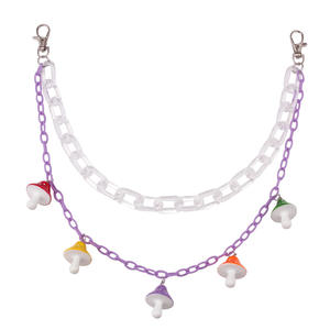 Chaîne de taille en résine couleur bonbon, motif champignon, double couche, pour pantalon, pour usage quotidien, chaîne de corps tendance - Product Image 4