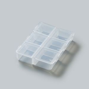 Boîte à pilules portable en plastique sans BPA à 6 compartiments, personnalisable, pour sac à main ou poche, couleur bleue - Product Image 4