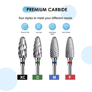 Punte Fresa per Unghie a Fiamma Yaqin da 3/32'' Lima per Unghie Acriliche Professionale per Manicure Pedicure Cuticole e Lucidatura Gel - Product Image 2