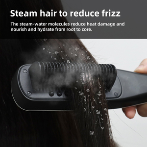 Cepillo de cuidado del cabello de belleza multifunción personalizado profesional vapor suave 2 en 1 peine alisador de cabello y cepillo para cabello natural - Product Image 4