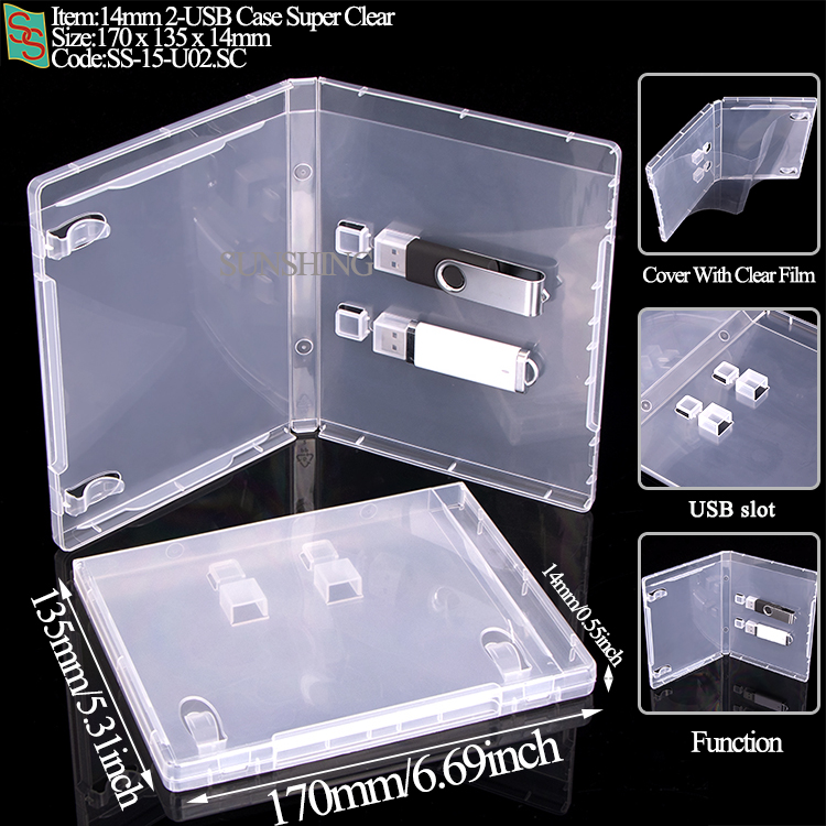 U02 Estuche con 2 puertos USB