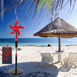 Quạt Đứng 12 Inch Kỹ Thuật Số CE 15 Tầng Gua 16 Inch Linh Kiện Miễn Phí 3 Điều Chỉnh Tốc Độ Điện + Năng Lượng Mặt Trời Màu Xanh Đen Làm Mát Không Khí - Product Image 2