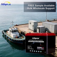 Moteur de pêche en mer avec batterie LiFePO4 12V 300AH Grade A Haute Tension Bluetooth Smart BMS Prise Anderson 6000 Cycles CE RoHS IP67