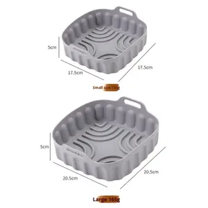 Teglia Quadrata Riutilizzabile in Silicone <span class=keywords><strong>per</strong></span> <span class=keywords><strong>Friggitrice</strong></span> <span class=keywords><strong>ad</strong></span> <span class=keywords><strong>Aria</strong></span>, Tappetino da Forno, Stampo <span class=keywords><strong>per</strong></span> Torte, Lavabile in Lavastoviglie e Utilizzabile nel Microonde <span class=keywords><strong>per</strong></span> Uso Domestico e Commerciale - Product Image 2
