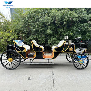 Carruaje eléctrico sin caballos de Cenicienta a la venta 4 ruedas turismo vehículo tirado por caballos transporte especial - Product Image 2
