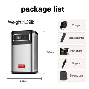 Projetor Mini Smart 4K Pronto para Uso Externo com Android 9, Bateria Recarregável de 8000mAh Integrada, Foco Automático, 3D, Portátil para Home Theater - Product Image 6