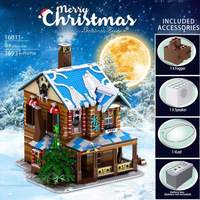 Moule King 16011 Creative Christmas Cottage MOC Modèle Assembler Building Block Briques Plastic Toy Set Kids Christmas Gift