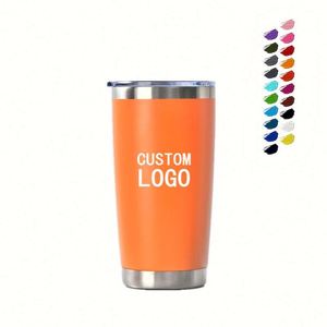 Gobelet isotherme personnalisé de 20 oz à double paroi en acier inoxydable, tasse à café et à eau isolée sous vide, gobelets de voyage pour voiture de 20 oz avec couvercle - Product Image 3