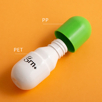 Nouveau Style Mini 30g Forme Ronde En Plastique Conteneur De Stockage Bouteille Supplément Vide PET PP Capsule Bouteille
