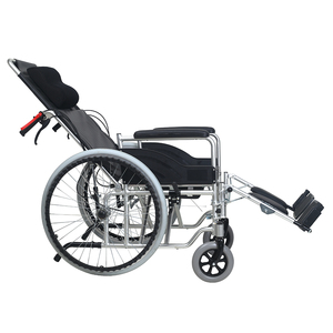 Silla de ruedas <span class=keywords><strong>manual</strong></span> para equipos médicos con respaldo alto, sillas de ruedas ligeras y plegables con inodoro de aluminio con orinal - Product Image 3