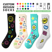 Chaussettes de compression personnalisées à 200 aiguilles en tricot fin, marque privée OEM ODM, pour les programmes de soins aux personnes âgées