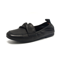 Mocassins plats en cuir véritable pour femmes - Légers, respirants, doux, tendance pour l'été/l'automne/le printemps