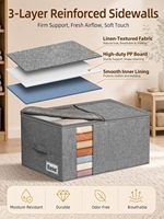 Sac de rangement multifonctionnel moderne avec fenêtre transparente, capacité 20-35L, pour l'organisation de vêtements, couettes, couvertures et le rangement dans la garde-robe