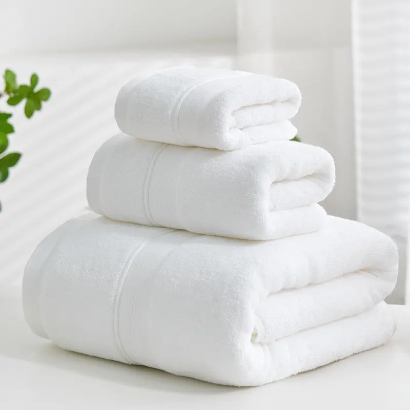 500 gram 100% cotton hữu cơ 70*140cm khăn tắm hồ bơi khách sạn Khăn Trắng