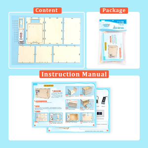 Custom Wood Educational Products Diy <strong>Easy</strong> Mechanical Cipher Box Assembly Toys 3D Wooden <strong>Puzzle</strong> for Children - Product Image 4