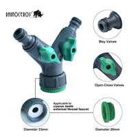 Extérieur 2 Voies Solide Séparateur De Tuyau D'arrosage, Y Vanne Tuyau de Jardin Connecteur Robinet Déviateur Robinet de Tuyau