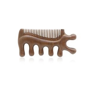 Oferta Especial: Peine Masajeador de Cuero Cabelludo <span class=keywords><strong>4</strong></span> en 1 de Sándalo Gua Sha, Herramienta Manual para Masaje de Cabeza para el Crecimiento del Cabello - Product Image 1