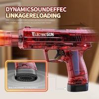 Pistolet à eau électrique à tir continu haute vitesse pour l'été, M416/AK47/MP5, en plastique, avec lumières, effet de fumée et simulation de flamme, jouets pour enfants