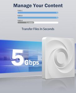 Unidad <span class=keywords><strong>de</strong></span> CD/<span class=keywords><strong>DVD</strong></span> RW Externa USB 3.0, Grabadora y Lectora <span class=keywords><strong>de</strong></span> Discos Ópticos Portátil <span class=keywords><strong>para</strong></span> Laptop, PC <span class=keywords><strong>de</strong></span> Escritorio, Mac, Windows 11, MacOS, Linux - Product Image 3