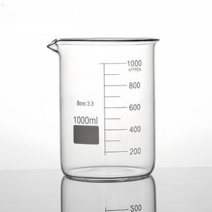 Messbecher mit hohem Boro silikat gehalt <span class=keywords><strong>50ml</strong></span> 250ml 500ml 1000ml hitze beständiges Messglas mit niedriger Form - Product Image 1