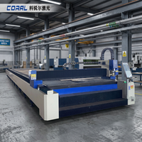 CORAL CRL-12025AD Máquina de corte láser de fibra digital de pórtico de 6000W, cortadora de metal CNC industrial con riel de suelo para acero al carbono