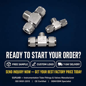 Conector en T <span class=keywords><strong>de</strong></span> Acero Inoxidable, Rosca NPT, Conexión por Compresión, Forjado, 1000PSI-10000PSI, Marca OJFLUID para Uso Marino - Product Image 6