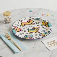 Assiettes jetables biodégradables en bagasse certifiées FDA/PEFC, impression 4 couleurs (brillante/mate) avec logo personnalisé, écologiques pour usage commercial