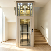 Ascenseurs pour passagers à utilisation facile pour résidences et villas, conception durable et sûre, ascenseur domestique en acier inoxydable haute résistance