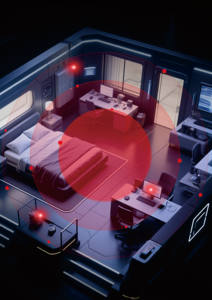 เครื่องตรวจจับการสอดแนมของโรงแรมพร้อมแบตเตอรี่ 500mAh เครื่องทดสอบสเปกตรัมอินฟราเรดสำหรับกล้องขนาดเล็กกลางแจ้ง, สัญญาณเตือนการเข้าถึง 8 ชั่วโมงและจอแสดงผลดิจิตอล - Product Image 3