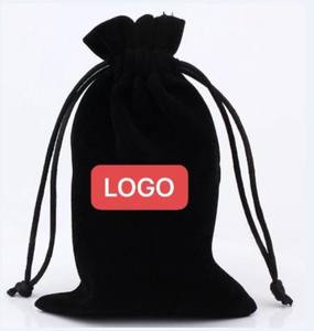 Pochette en velours pour bijoux, personnalisable, avec Logo, housse cadeau à cordon, sac d'emballage pour bijoux, 50 pièces - Product Image 5