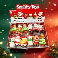 Mini jouets sensoriels de Noël en mousse PU : Père Noël, Bonhomme de neige, Renne, Arbre de Noël - Vente en gros
