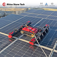 Fournisseurs chinois de robots de nettoyage de panneaux solaires photovoltaïques semi-automatiques télécommandés pour les résidences et les commerces