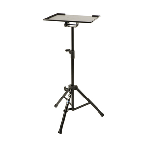 QUIK LOK - LPH/001, Soporte de trípode multifunción, Altura ajustable 82-132 Cm, Estante basculante 39x31 Cm, Bordes elevados, Negro - Product Image 1