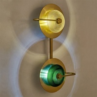 Applique Murale Nordique à Double Tête en Verre, Luminaire en Fer pour Chambre, Salon, Couloir, Café, Décoration Intérieure Moderne, Éclairage Domestique