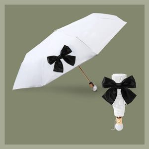 Parapluie Automatique Vintage Couleur Unie, Style Élégant, Parapluie Déesse à Nœud avec 8 Baleines, Protection Solaire et Anti-UV - Product Image 6