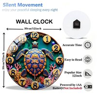 Jam Dinding Kaca 30x30cm untuk Penggemar Kebugaran dengan Dumbbell Kustom