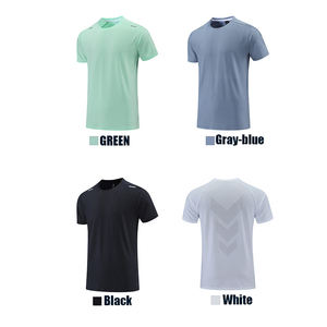 Maglietta da corsa rapida in poliestere <span class=keywords><strong>traspirante</strong></span> estiva personalizzata per uomo Fitness sport da ginnastica sportivo da uomo T-Shirt - Product Image 5