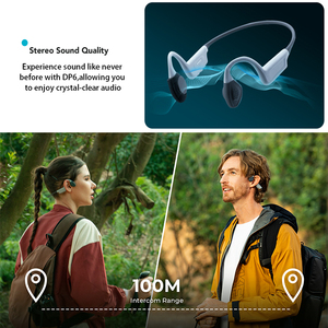 Oreille ouverte talkie-walkie <span class=keywords><strong>casque</strong></span> <span class=keywords><strong>Bluetooth</strong></span> écouteur <span class=keywords><strong>casque</strong></span> à conduction osseuse pour la course, la randonnée, le cyclisme - Product Image 4