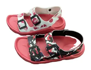 Various Kids PVC Upper Light EVA Sandals With Buckles For Boys And Girls