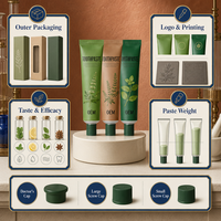 Échantillon Gratuit - Vente en Gros - Fabricant - Dentifrice Herbal Menthe Blanchissant Sans Fluor Personnalisé - Anti-Caries - Pour Usage Domestique