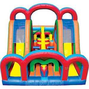 Pista <span class=keywords><strong>de</strong></span> obstáculos <span class=keywords><strong>de</strong></span> competición, inflable Dual, con tobogán, a la venta - Product Image 6