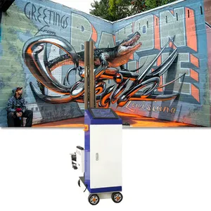 High Precision 1440dpi CMYKW 3D Effect printing machine direct to Art Culture Street Painting Vertical Mural Inkjet Wall Printer